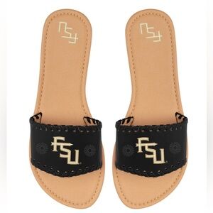 Florida State Seminoles Single Strap Sandals with Embroidery Sz Small 7.5-8